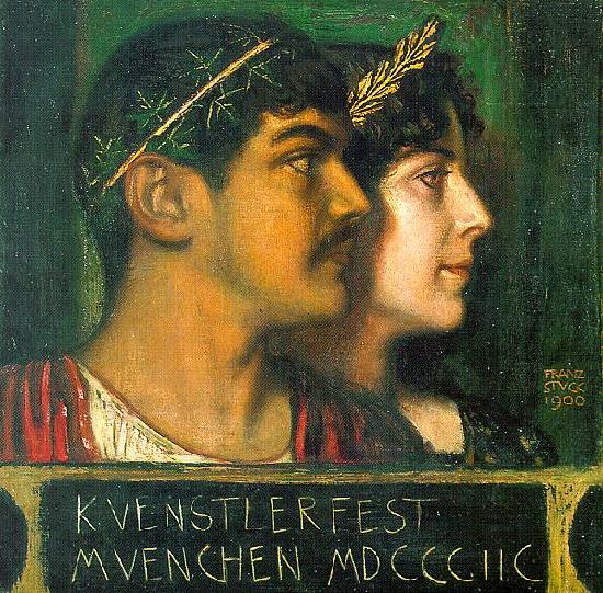 Franz von Stuck Franz and Mary Stuck as a God and Goddess China oil painting art
